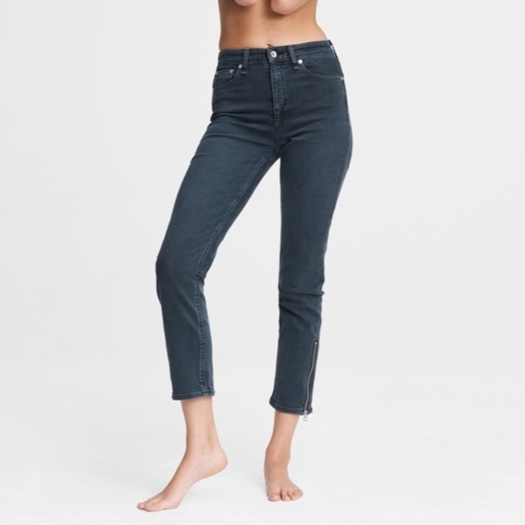 rag & bone Denim - Rag & Bone Nina High-Rise Cigarette - Minna
Slim Fit Ankle Dark Grey Jean